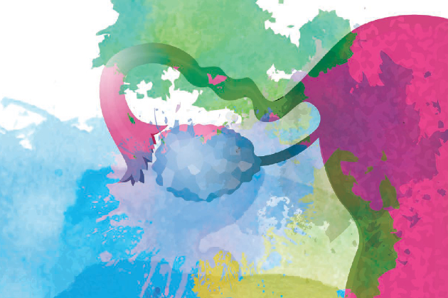 Abstract image of a womans uterus