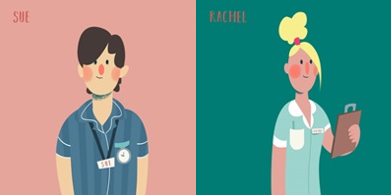 Illustration of Sue and Rachel