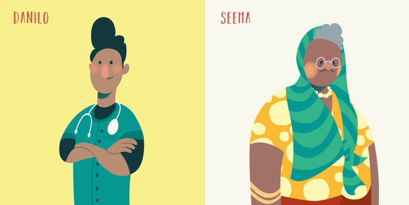 Illustration of Danilo and Seema