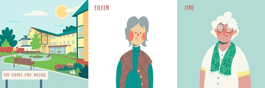 Illustration of Eileen and Jane